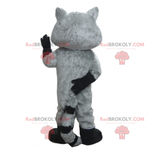 Mascotte animale della foresta - procione molto sorridente -