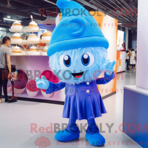 Blue Cupcake mascot costume...