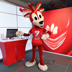 Red Gazelle mascot costume...