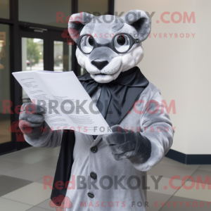 Grå Panther maskot kostume...