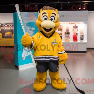 Gold Ice Hockey...