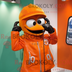 Máscara de telefone laranja...