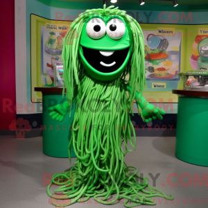 Grøn Spaghetti maskot...