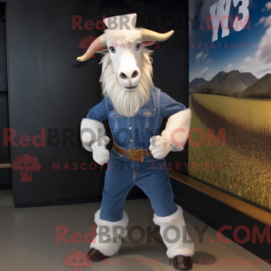 Silver Boer Goat maskot...