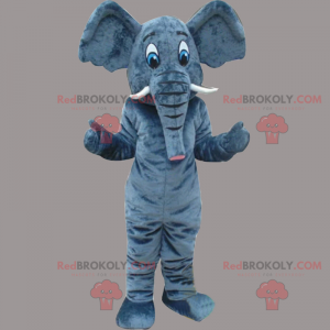 Mascota animal de la sabana - Elefanta con colmillos -