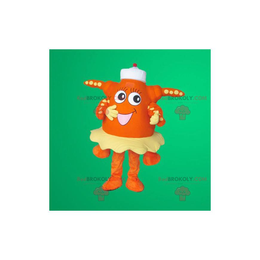 Orange starfish mascot - Redbrokoly.com