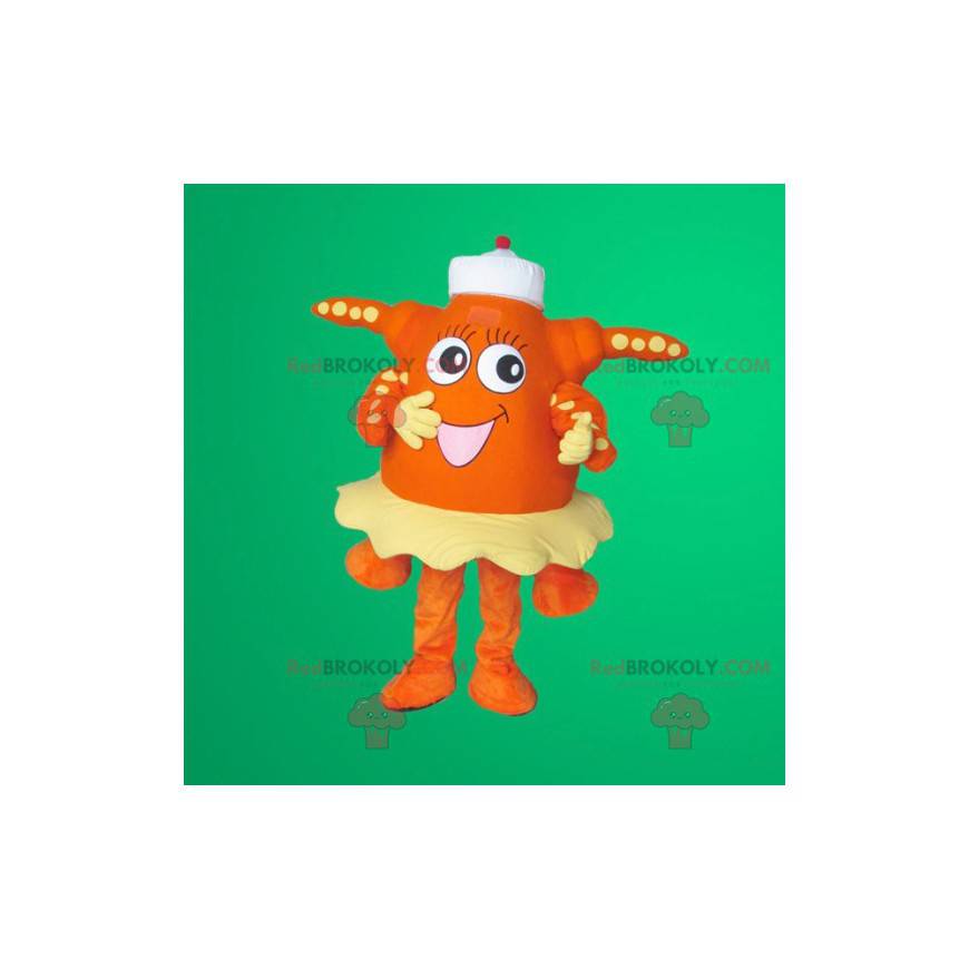 Oranžový hvězdice maskot - Redbrokoly.com