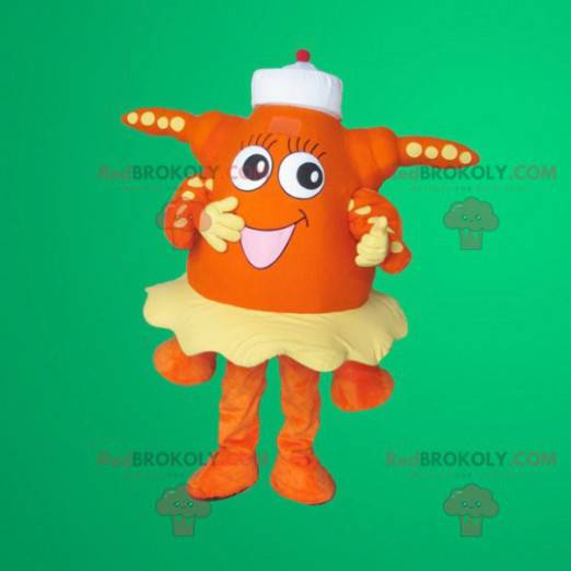 Orange starfish mascot - Redbrokoly.com