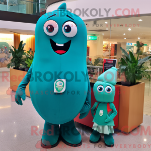 Teal Pepper mascottekostuum...