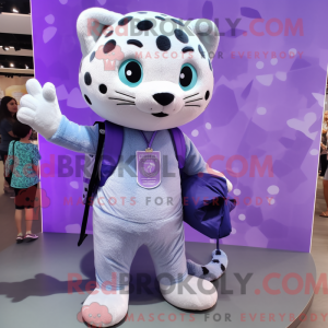 Lavendel Leopard maskot...
