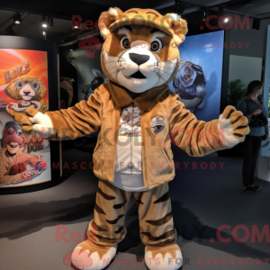 Tan Tiger-maskotdraktfigur...
