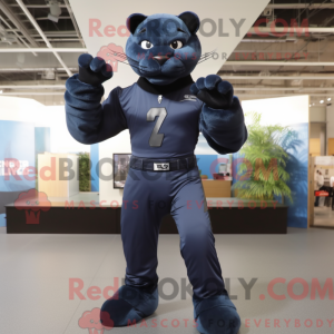 Navy Panther maskot kostume...