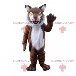 Mascote animal da savana - tigre de barriga branca -