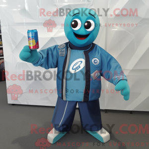 Cyan Soda Can máscara de...