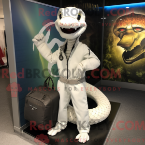 Witte slang mascotte...