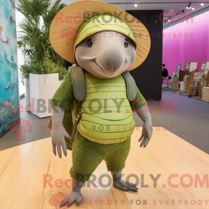 Oliven Armadillo maskot...