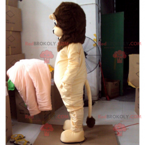 Lion mascot with a brown mane - Redbrokoly.com