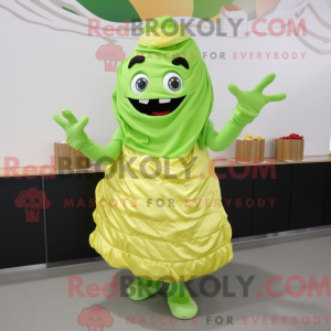 Limegrøn lasagne maskot...