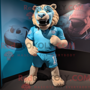 Personaggio mascotte ciano...