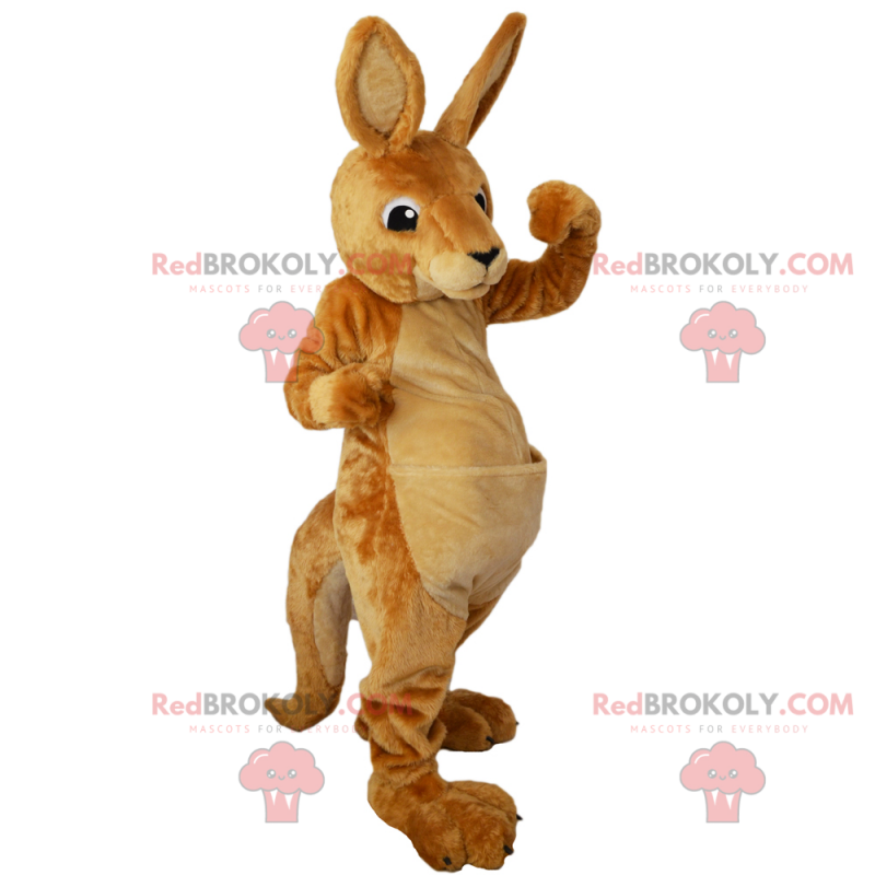 Wild animal mascot - Kangaroo with pocket - Redbrokoly.com