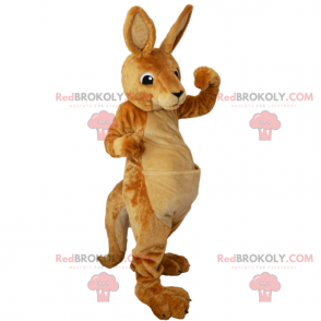Mascote de animal selvagem - canguru com bolso - Redbrokoly.com