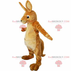 Mascote de animal selvagem - canguru com bolso - Redbrokoly.com