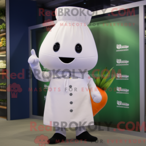 Hvit reddik maskot...