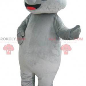 Mascotte de rhinocéros gris géant et impressionnant -