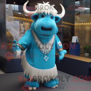 Cyan Bison máscara drapeada...