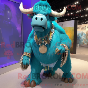 Cyan Bison máscara drapeada...