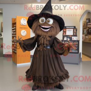 Brown Witch mascot costume...