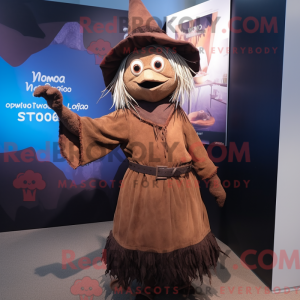Brown Witch mascot costume...