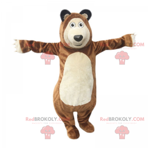 Mascote de animal selvagem - urso pardo - Redbrokoly.com