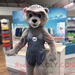 Gray Mountain Lion maskot...