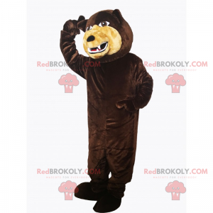 Mascotte animale selvatico - orso feroce - Redbrokoly.com