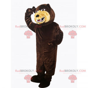 Vilde dyr maskot - vildtlevende bjørn - Redbrokoly.com
