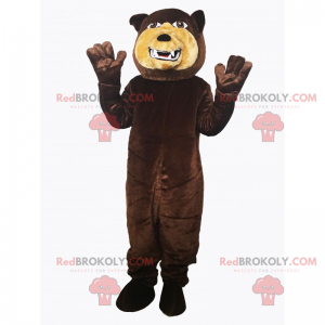 Mascotte animale selvatico - orso feroce - Redbrokoly.com