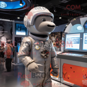 Gray Astronaut mascot...