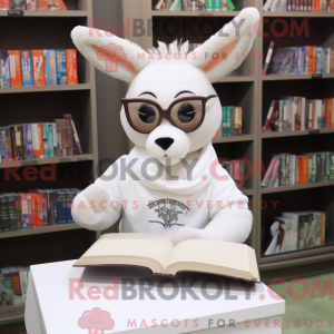 Hvid rådyr maskot kostume...