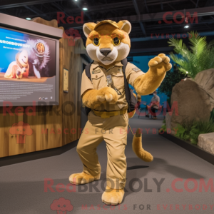 Gold Jaguarundi mascot...