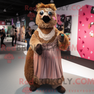 Brown Llama mascot costume...