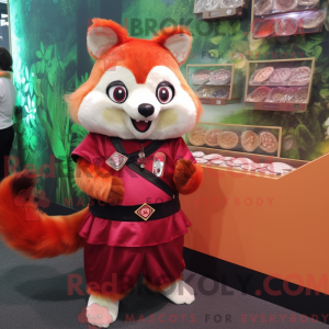 Roter Panda Maskottchen...