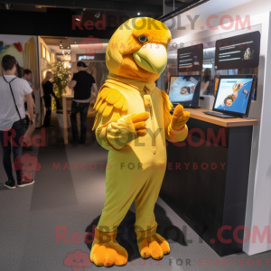 Gold Parrot maskot drakt...