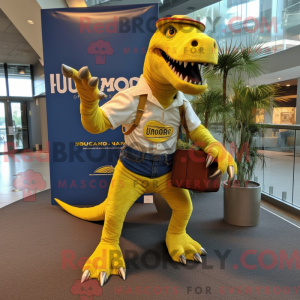 Gold Iguanodon maskot...