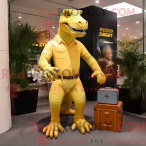 Gold Iguanodon maskot...