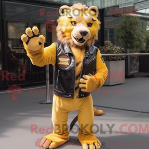Personaggio mascotte giallo...
