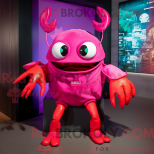 Magenta krabbe maskot...