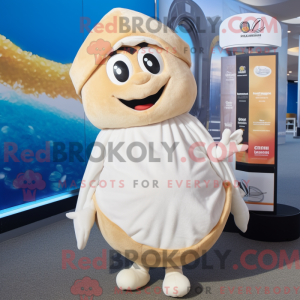 Creme Oyster maskot kostume...