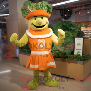 Orange Caesar Salat maskot...