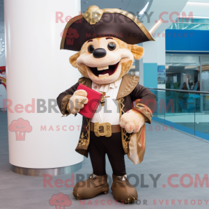 Máscara de pirata bege com...